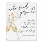 Affiche de bienvenue du Boho Engagement Party, Cha