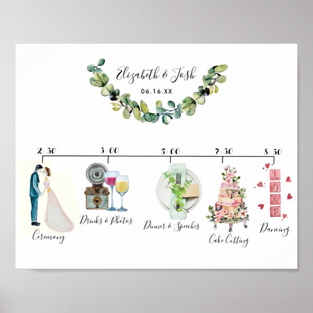 Affiche de bienvenue du calendrier des Mariages in (Devant)