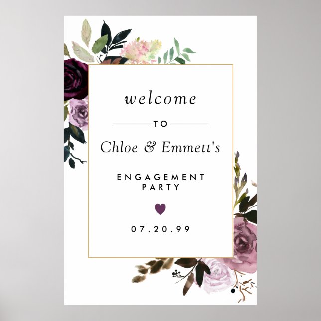 Affiche de bienvenue du groupe d'engagement floral (Devant)
