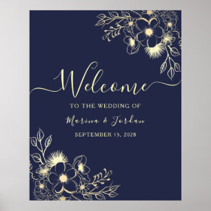Affiche de bienvenue du Mariage bleu de la Marine