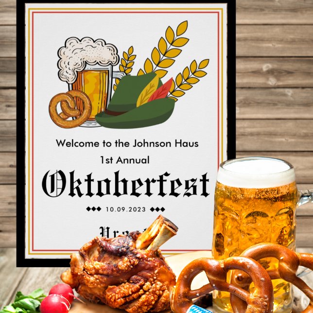 Affiche de bienvenue du Oktoberfest Party (Créateur téléchargé)