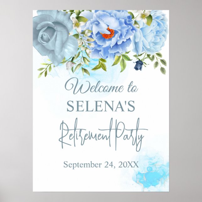 Affiche de bienvenue du Parti de retraite des fleu (Devant)
