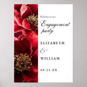 Affiche de bienvenue du parti d'engagement floral