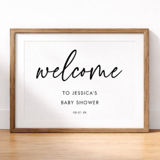 Affiche de bienvenue élégante et minimaliste pour