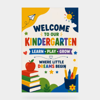 Affiche de bienvenue en maternelle