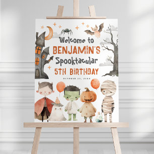 Affiche de bienvenue fête d'anniversaire éffrayant
