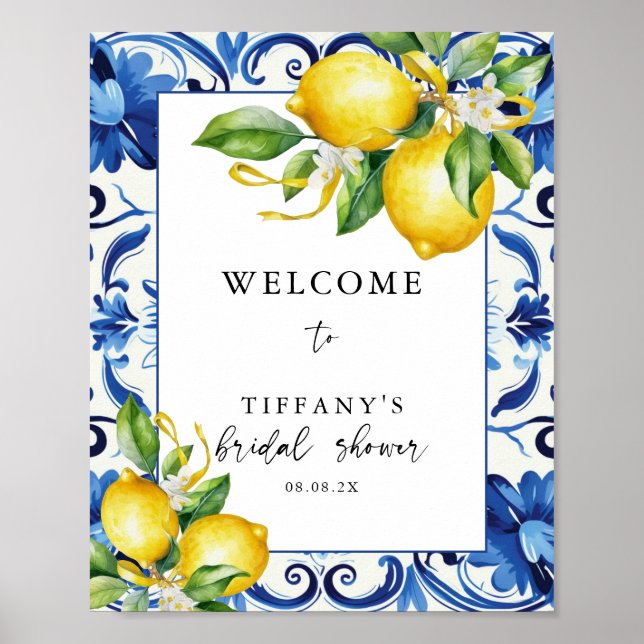Affiche de bienvenue Fête des mariées aux citrons  (Devant)