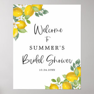 Affiche de bienvenue Fête des mariées Citrus Lemon