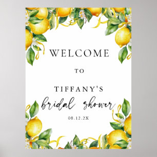 Affiche de bienvenue Fête des mariées Citrus Lemon