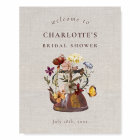 Affiche de bienvenue Fête des mariées de Tea Party