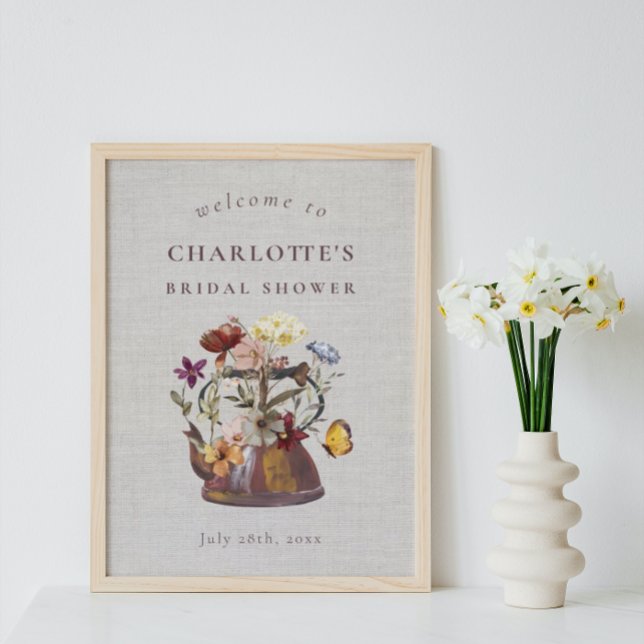 Affiche de bienvenue Fête des mariées de Tea Party (Créateur téléchargé)