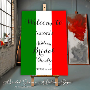 Affiche de bienvenue Fête des mariées italienne mo