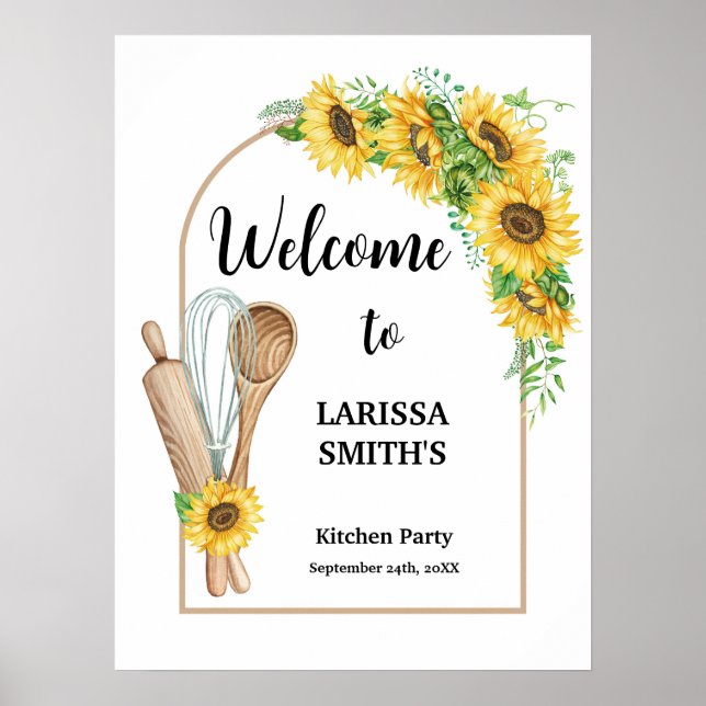 Affiche de bienvenue Fête des mariées Sunflower Ki (Devant)