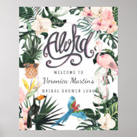 Affiche de bienvenue Fête des mariées | Tropical C