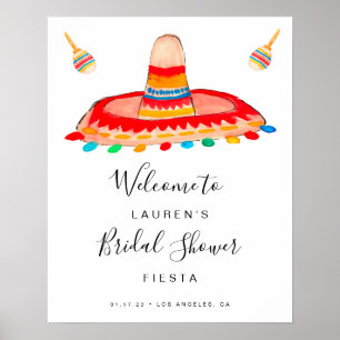 Affiche de bienvenue Fiesta Fête des mariées avec 