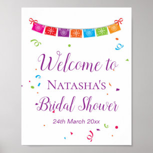Affiche de bienvenue Fiesta Party modifiable 8x10