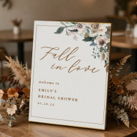 Affiche de bienvenue Florale d'Automne Rustique Am