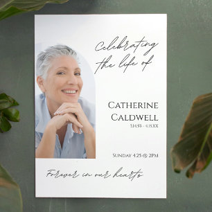 Affiche de bienvenue funéraire minimaliste de l'ar