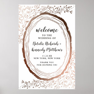 Affiche de bienvenue Mariage à huile de sciage de 