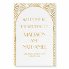 Affiche de bienvenue Mariage Art Déco Géométrique 