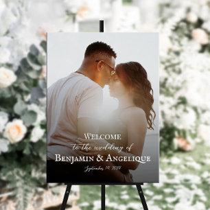 affiche de bienvenue mariage avec photo