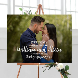 affiche de bienvenue mariage avec photo