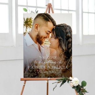 affiche de bienvenue mariage avec photo