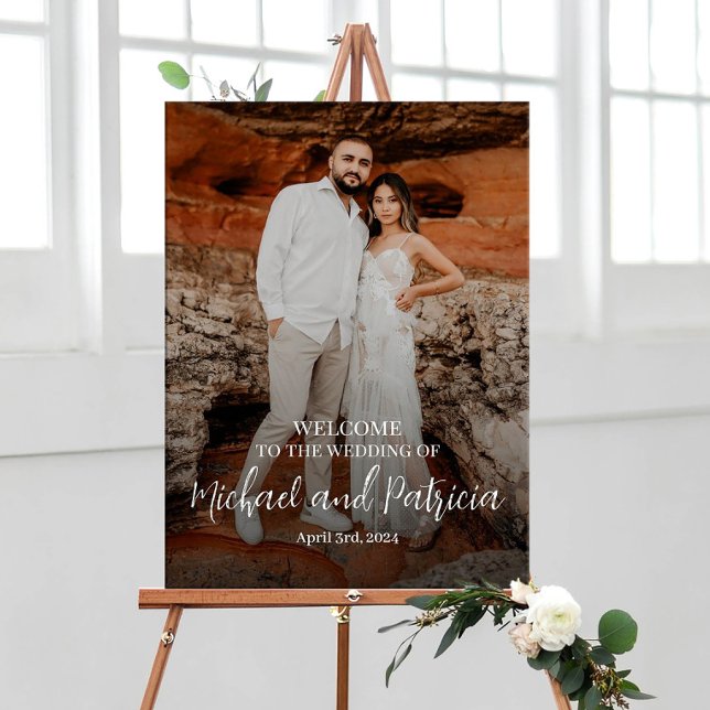 affiche de bienvenue mariage avec photo (Créateur téléchargé)
