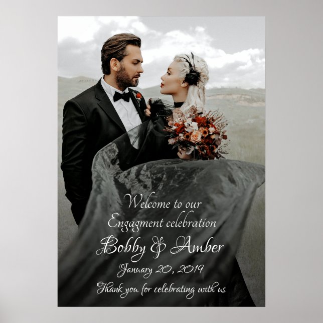 affiche de bienvenue mariage avec photo (Devant)