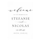 Affiche de bienvenue Mariage Black Dainty Script
