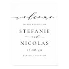 Affiche de bienvenue Mariage Black Dainty Script
