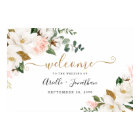 Affiche de bienvenue Mariage Blush Pink et Gold Fl