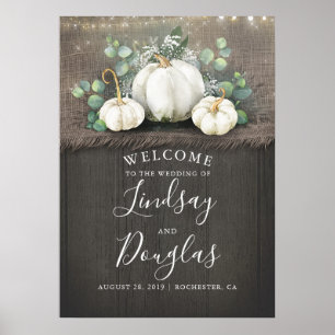 Affiche de bienvenue Mariage campagnard rustique C
