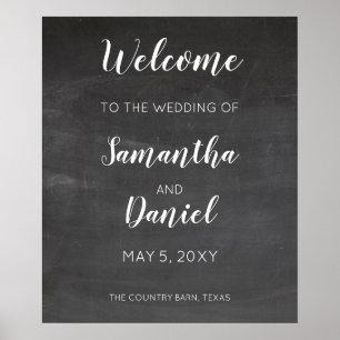 Affiche de bienvenue Mariage Chalkboard