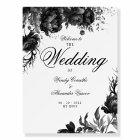 Affiche de bienvenue Mariage classique gothique bl