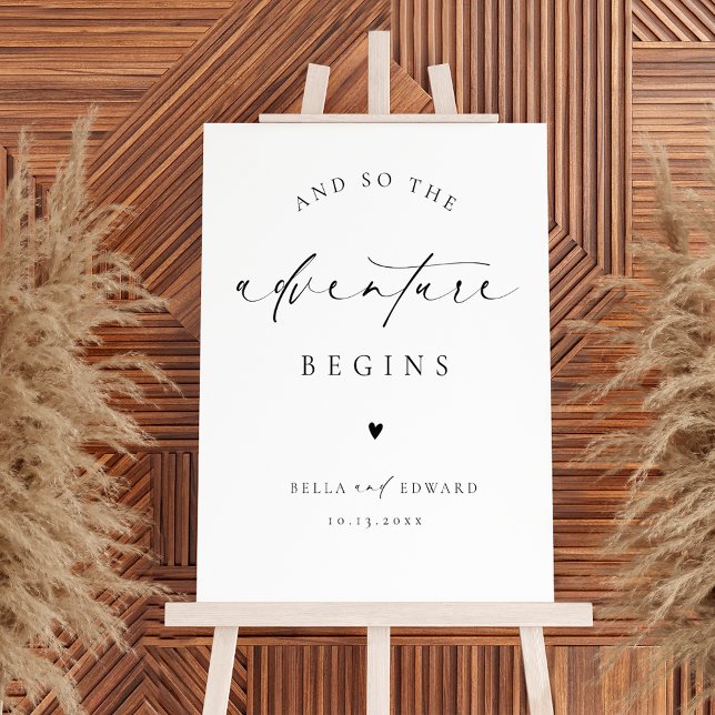 Affiche de bienvenue Mariage d'aventure minimalist (Créateur téléchargé)