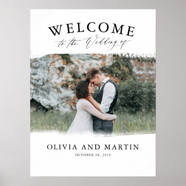 Affiche de bienvenue Mariage de Boho moderne Washe (Devant)