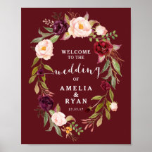 Affiche de bienvenue Mariage de Bourgogne