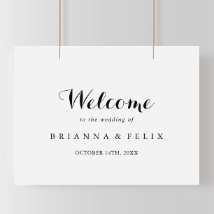 Affiche de bienvenue Mariage de calligraphie moder