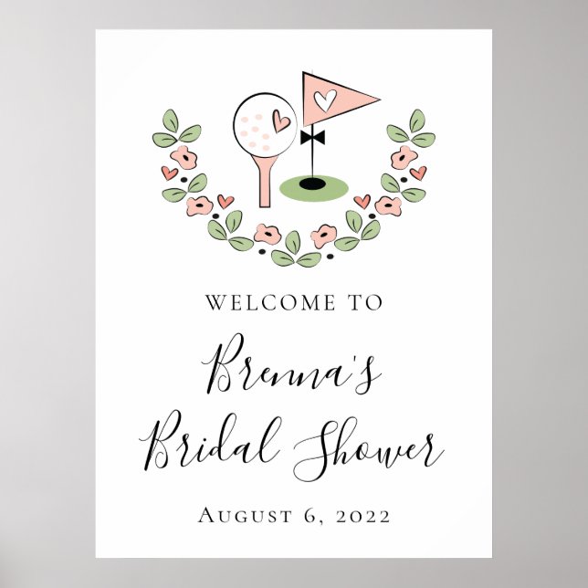 Affiche de bienvenue Mariage de Fête des mariées à (Devant)