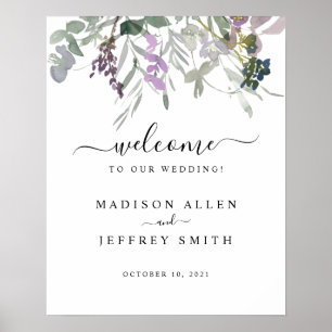 Affiche de bienvenue Mariage de Fleur sauvage de p
