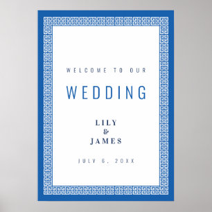 Affiche de bienvenue Mariage de la clé bleue médit