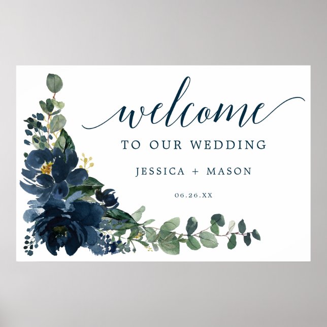Affiche de bienvenue Mariage de la Marine royale (Devant)