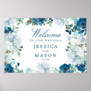 Affiche de bienvenue Mariage de Midnight Blooms