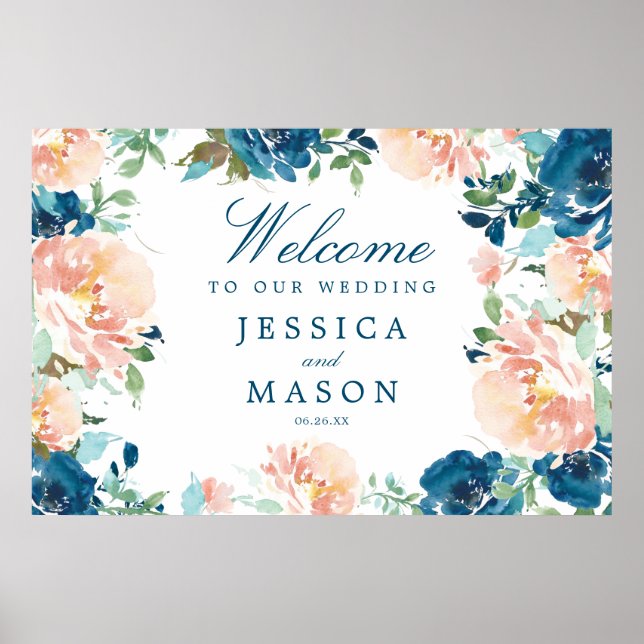 Affiche de bienvenue Mariage de Midnight Blooms (Devant)