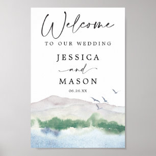 Affiche de bienvenue Mariage de Mountain Lake