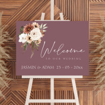 Affiche de bienvenue Mariage de Pêche Rustique Vio