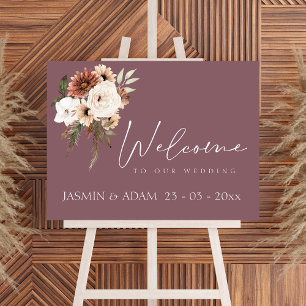 Affiche de bienvenue Mariage de Pêche Rustique Vio