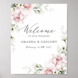 Affiche de bienvenue Mariage de Roses Roses Roses 