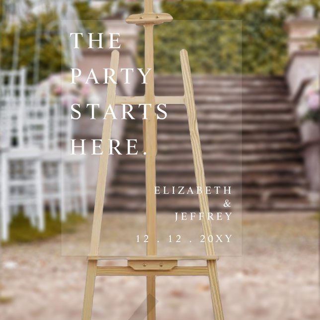 Affiche de bienvenue Mariage de script élégant mod (Modern Elegant Script Wedding Welcome Sign)